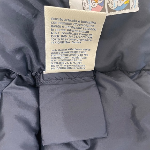 MONCLER {18-24} Puffer Coat Down Navy Blue Detachable Hood - Picture 15 of 16